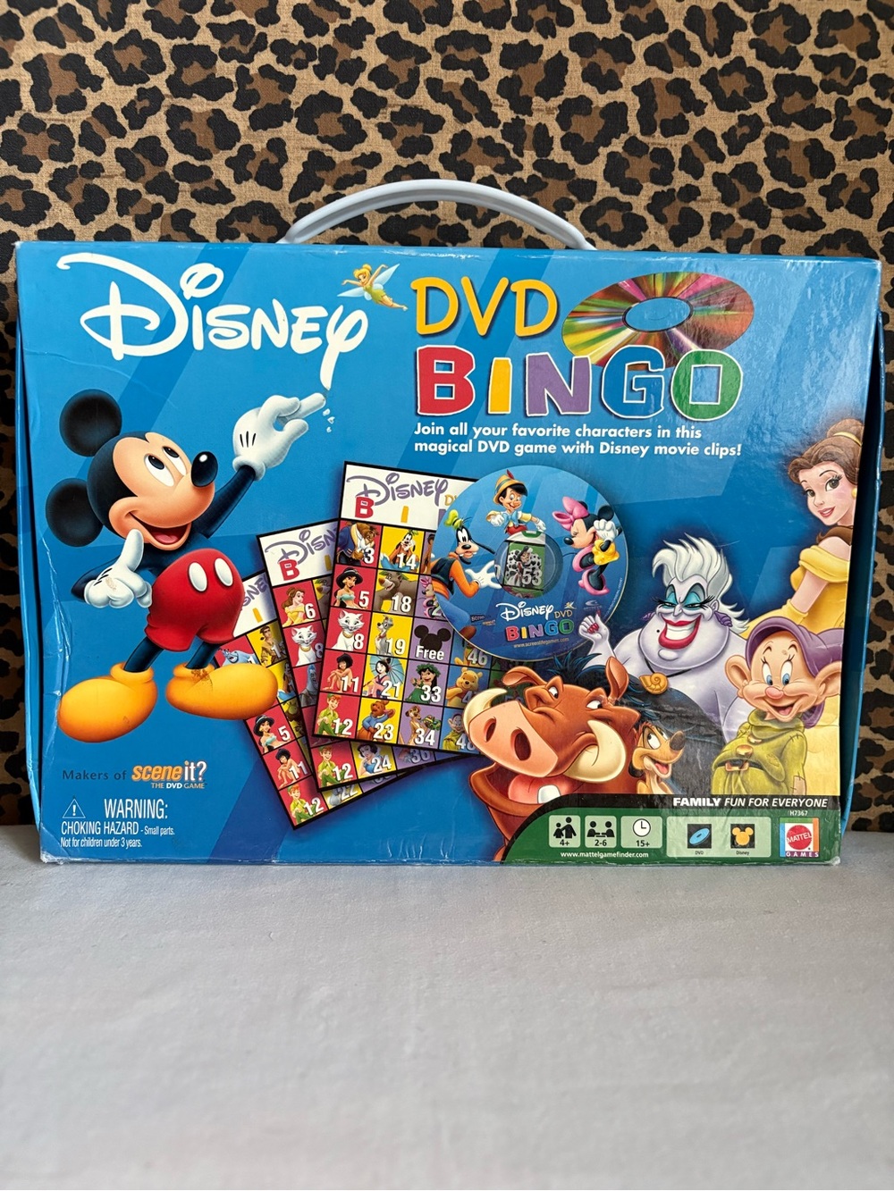 🦋B2G1🦋DISNEY DVD Bingo TV Game For Ages 4+ with Carrying Case - Vintage 2005
